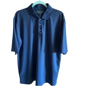 Pebble Beach Performance Men's Blue Polo Shirt size XL